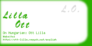 lilla ott business card